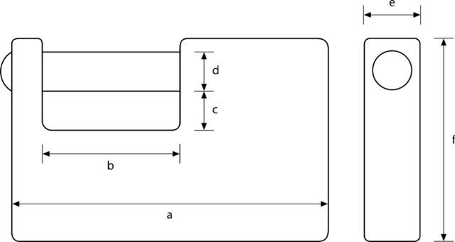 Abus Bolt hengelås 92/65 enkeltbryter.
