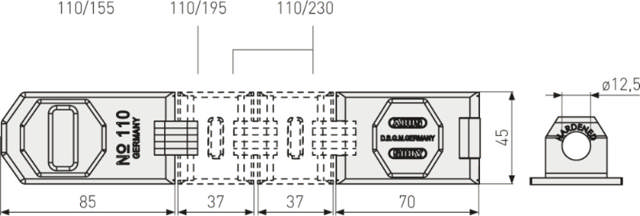 Abus hengelåsangrep 110/155 sb
