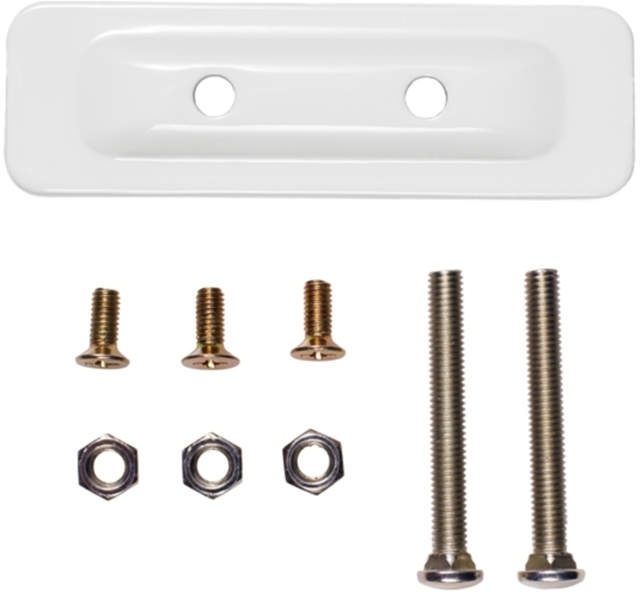 Beslag + bolte til YWS ringlås white