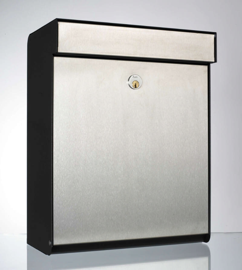 Allux Grunnform Sort m. front i rustfritt stål