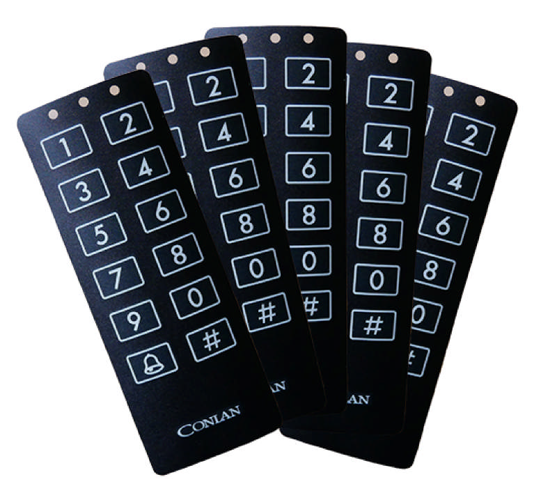 Conlan Frontplate, Sort, for CT 1000, CT 2000, 5 stk./pk