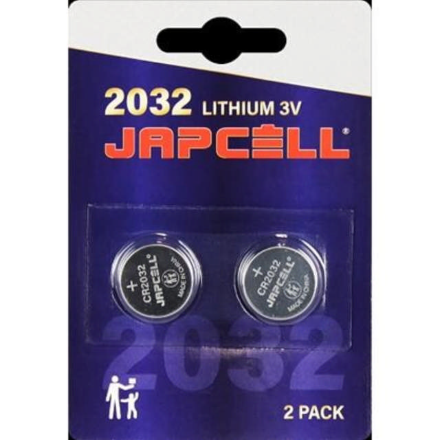 Japcell batteri CR2032 litiumbatteri, 2 stk