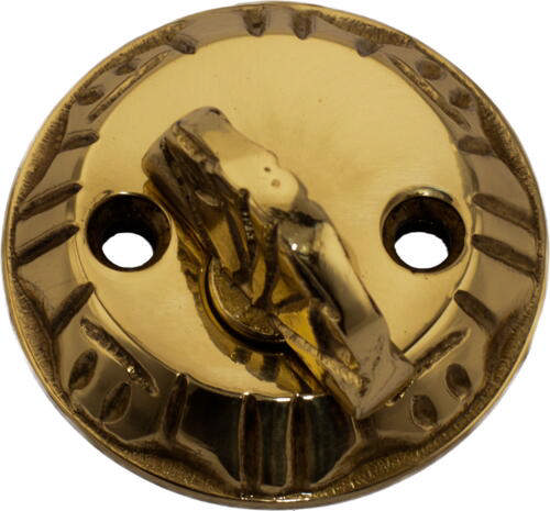 Kuledørhåndtak 6860 messing polert uten lakk 60mm