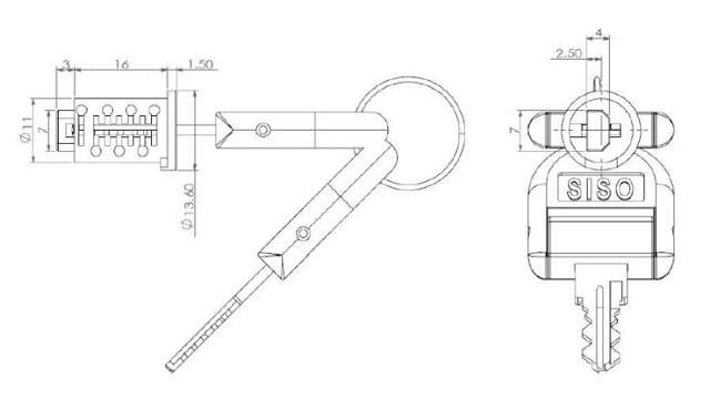 SISO 5250 skaplås for tredører