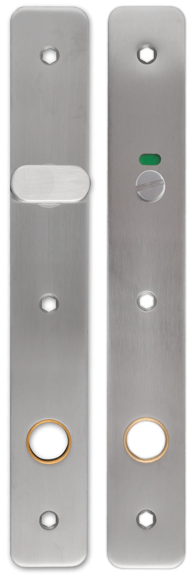 Lang plate smal profil for toalettbeslag Assa C/C105