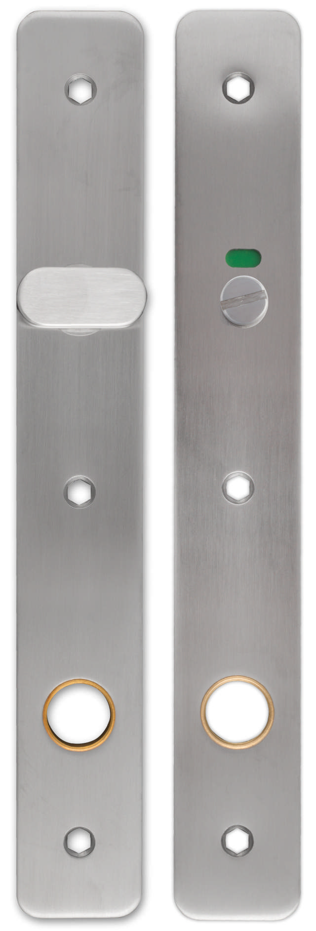 Lang plate smal profil for toalettbeslag Assa C/C105