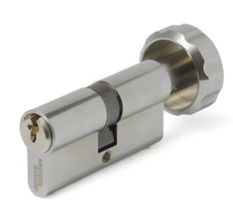 pextra+ Din knottsylinder 6/4005, matt krom