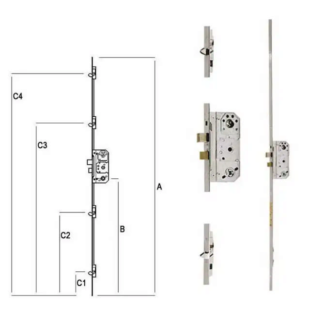 Fast stanglås for utskifting av Rational/ISI-låsen