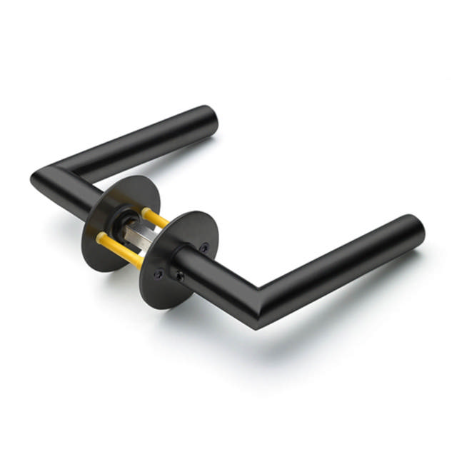 Randi Line 18 dørhåndtak F solid rosett CC30, sort PVD