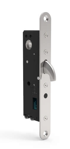 Safetron motorlås 6300 komplett, skralle, dor 35 mm