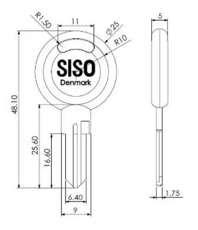 Klipp nøkkel SISO (klipp på kode)
