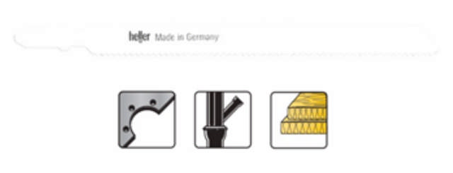 Heller stikksagblad 105mm t/metall 2,5-6mm, pk a 5. T118BF