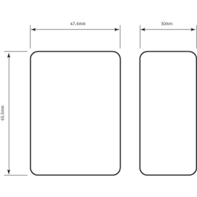 Souber Tools blindplate t/euro rsf. 47,6x65,5 mm selvklebende.