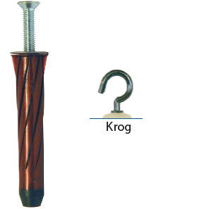 EXP Rosett Rød krok tx25 5 mm ma.skr PK 25