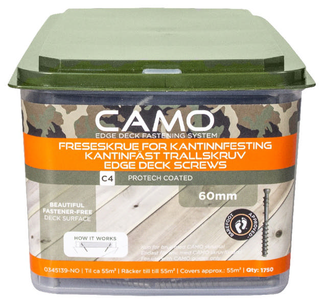 CAMO terrasseskruer 4,0x60mm C4, pk. på 1750 stk