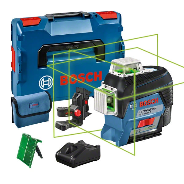 Bosch sirkellaser GLL 3-80 CG inkl. lader, batteri og holder