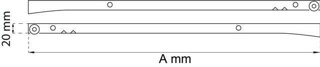 SKUFFELÅPNING 600 MM 1 SETT HVIT