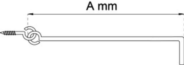 STORMKROK 300MM GALVANISERT 2 STK 