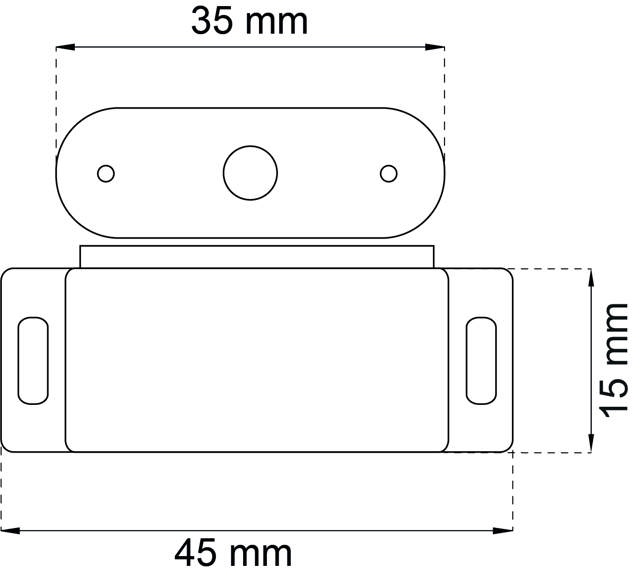 MAGNETISK LÅS 2 KG 2 STK. HVIT 