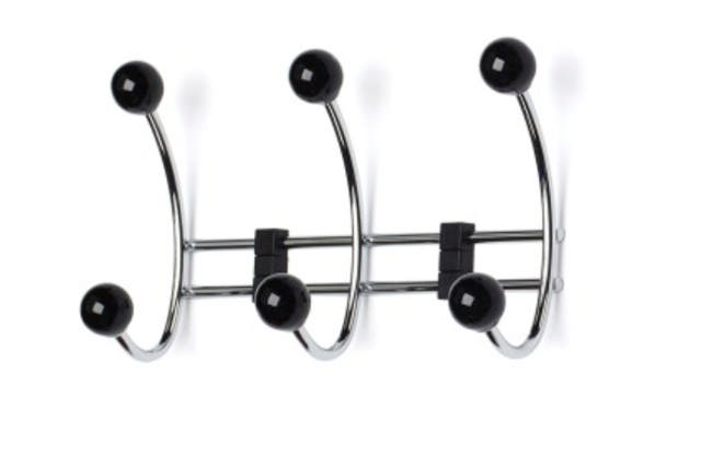 BERRY KNOKKEHYLLE MED 3 KROKKER SVART/KROM