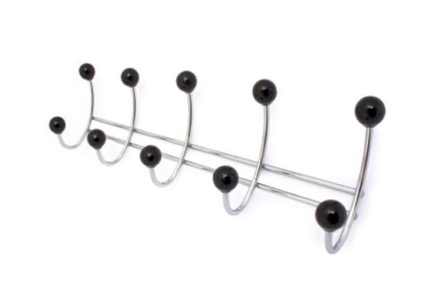 BERRY KNOKKEHYLLE MED 5 KROKKER SVART/KROM