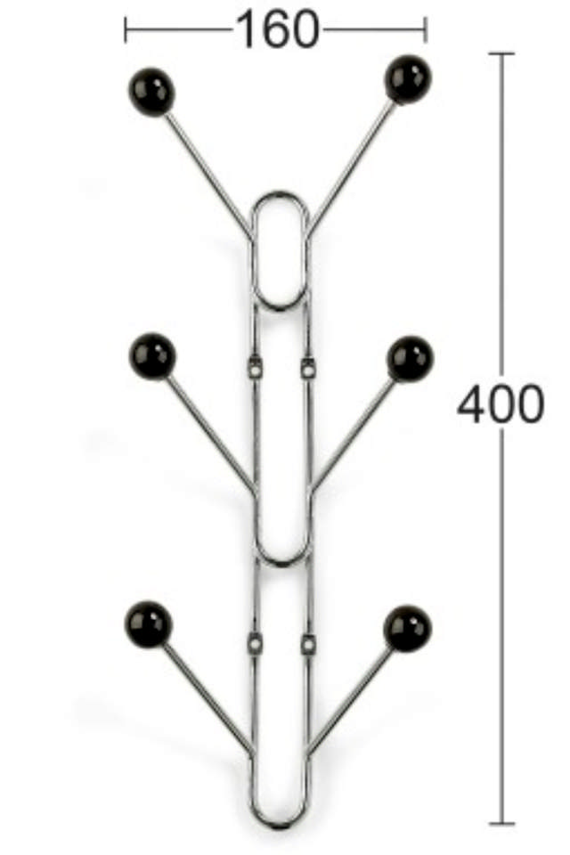 KROKKHYLLE BENNY 6-KROKER SVART/KROM