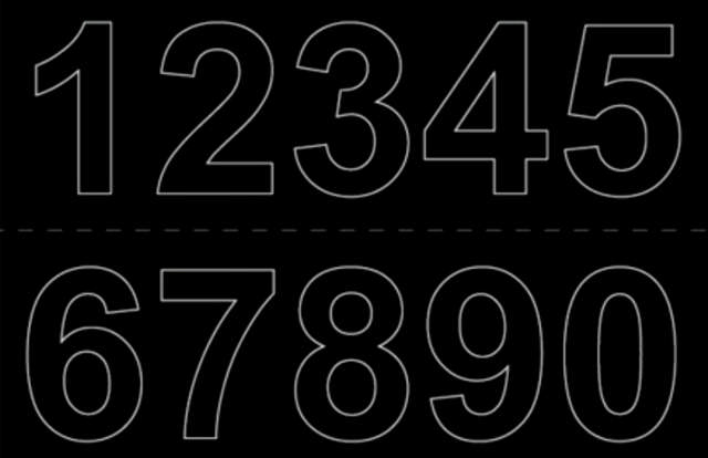 TALARK VINYL 0-9 X 2 STK 50MM SVART 