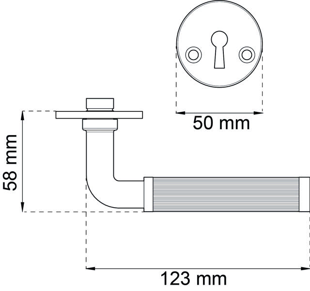 DØRHÅNDTAK WIMBLEDON INNVENDIG MESSING.