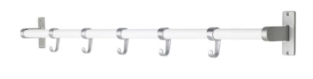 ELEGANT KNAPPESTYKKE ALU/HVIT