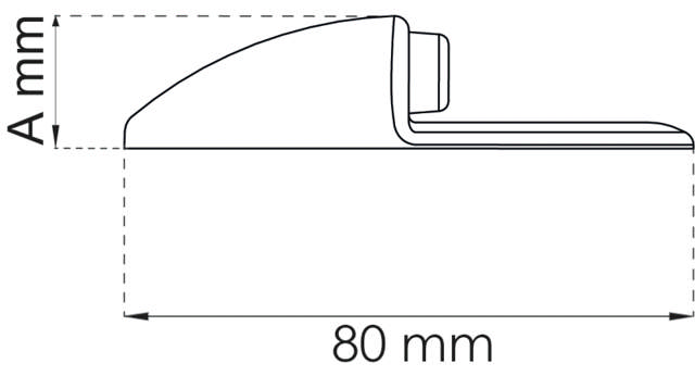 DØRSTOPP SKILPDATE Ø 80X30MM RF 