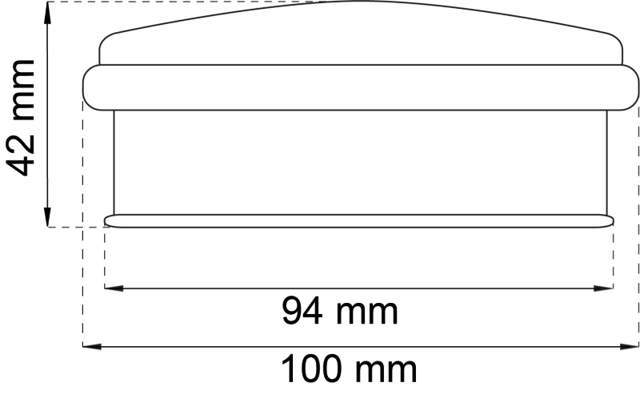 DØRSTOPP MED GUMMISÅLE Ø101X40MM RUSTFRITT
