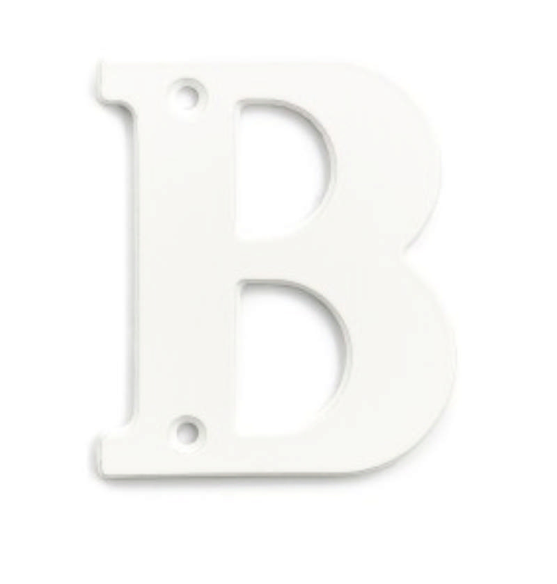 BOKSTAV B HVIT 78 MM **UTGÅR NÅR UTSOLGT**