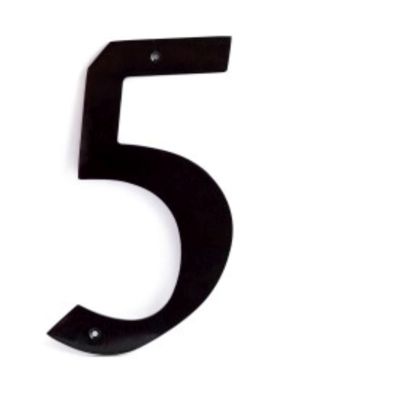 HUSNUMMER NR. 5 SVART 205 MM **UTGÅR NÅR UTSOLGT**