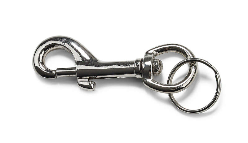 Karabin med ring 73 mm forniklet 1 stk