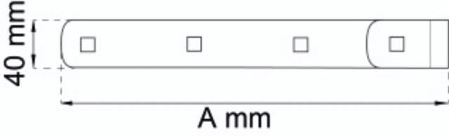 PORTHENGSLING 600MM VARMGALVANISERT