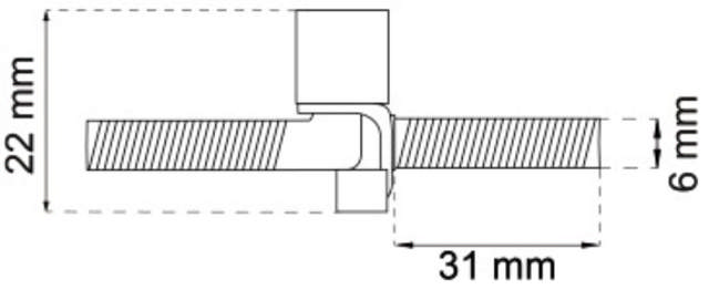 BORHENGSLING.6MM GJENNEVANN 2STK. FORNIK.