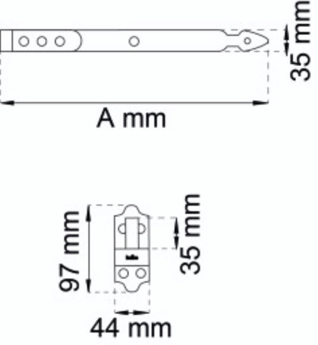 STABLETTHENGSEL 2 STK. GALVANISERT. 