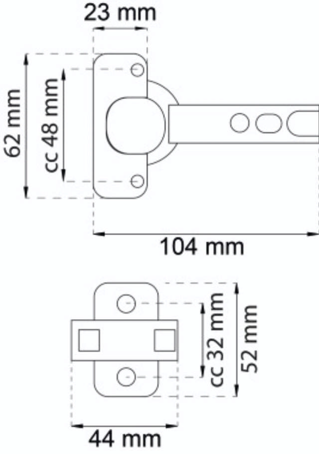 SKAPHENGSLER 110° 2 STK. ELEGANT. 
