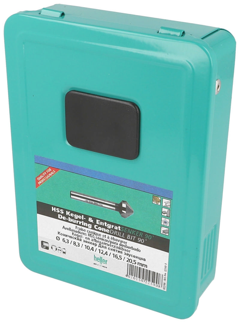 Heller forsenkingssett størrelse 6,3-20,5mm pk. har 6 beboere