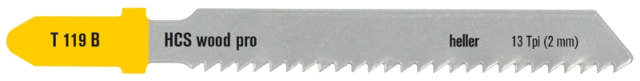 Heller stikksagblad 50mm t/tre 2-15mm, pk a 5. T119B