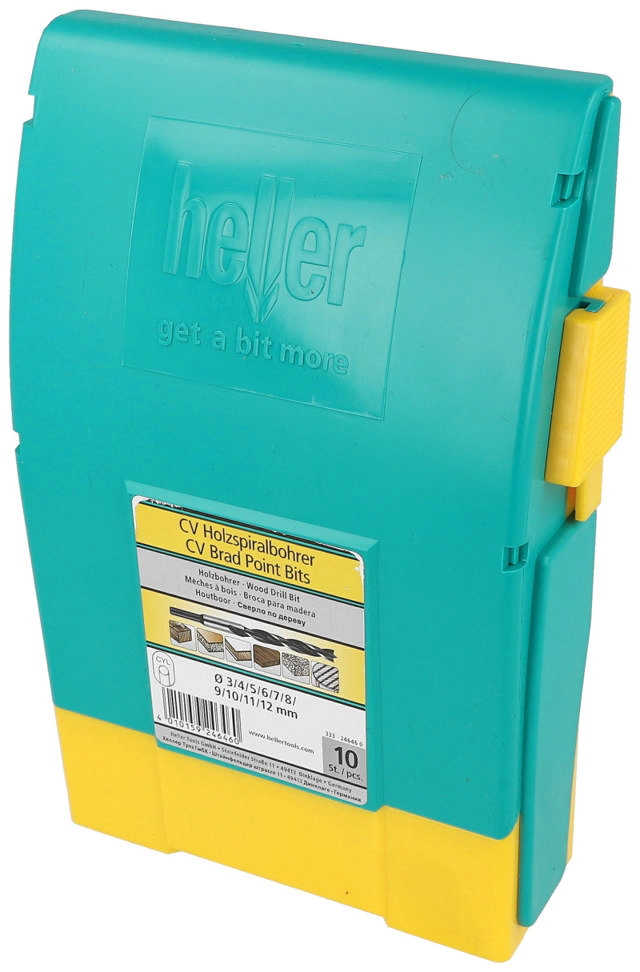 Heller treborsett str 3/4/5/6/7/8/9/10/11/12mm pk. 10 liv