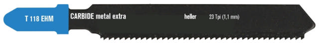 Heller stikksagblad 50mm t/rs stål 2-5mm, pk a 3. T118EHM