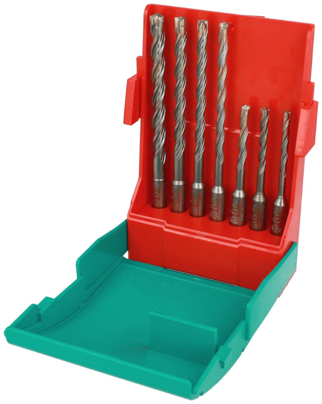 Heller borhammer 3 kutter borsett 5/5,5/6/7/8/10mm, 7 deler