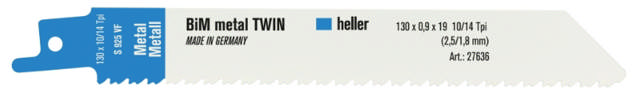 Heller bajonettsagblad 130mm metall/tre, pk. a 5 stk. S925VF