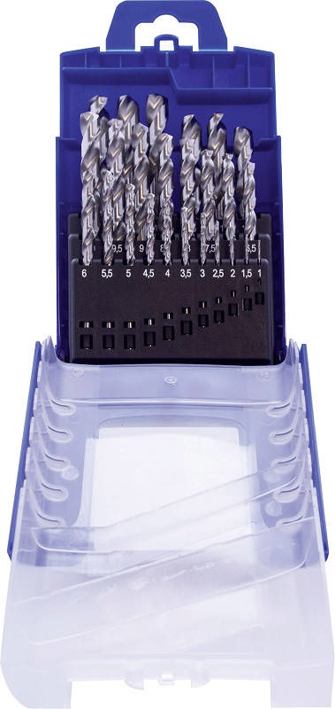 Heller metallbor HSS-G sett Ø1-13mm, 25 deler