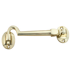 Hyttekrok D606 Skranglende messing Polert med lakk 150 mm