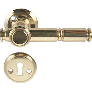 Dørhåndtak 1190 (1680+1681) Skovshoved Messing Polert med lakk 16mm