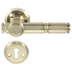 Dørhåndtak A1185 (1680+1681) Skovshoved Messing Polert med lakk 18mm