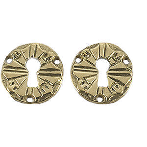 Nøkkelbrikke 1471 Messing Polert med lakk Ø45