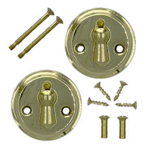 Nøkkelbrikke 1681 med klaff Messing Polert med lakk CC25 Ø50